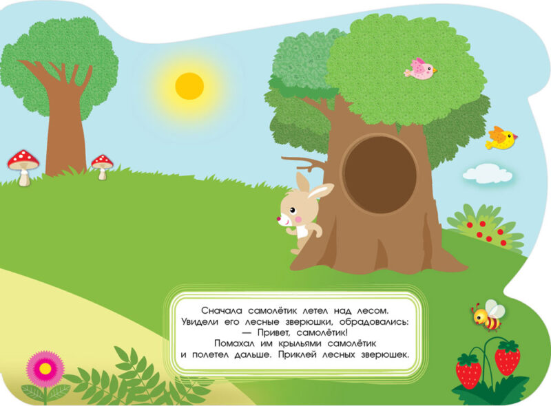 Самолетик. Наклейки для малышей 1+