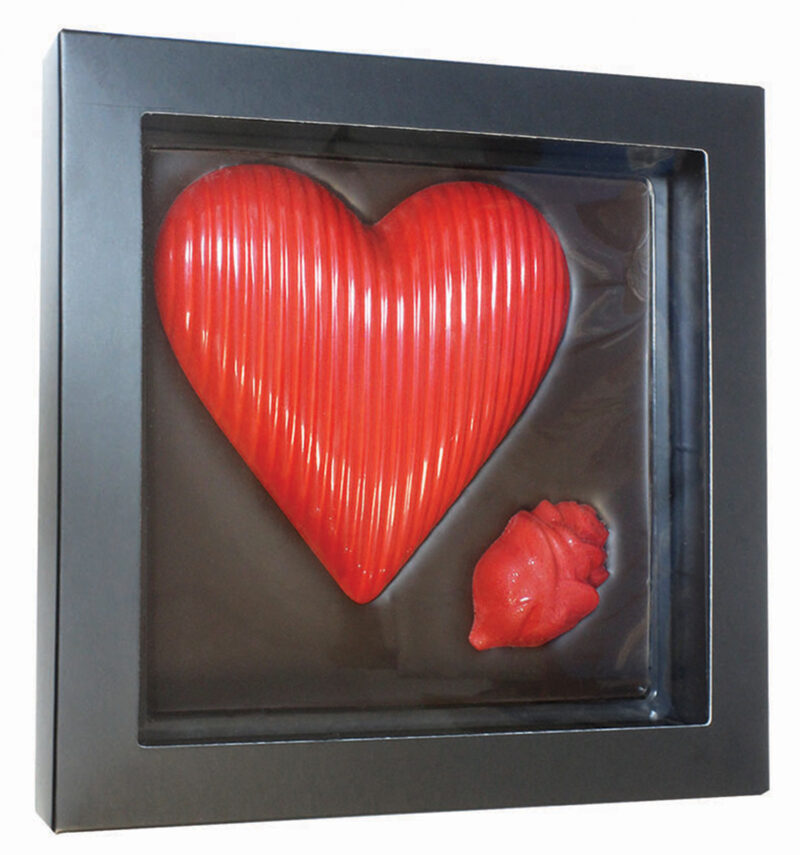 Шоколад CHOCBAR XL DE LUXE  "Сердце и роза", 300г