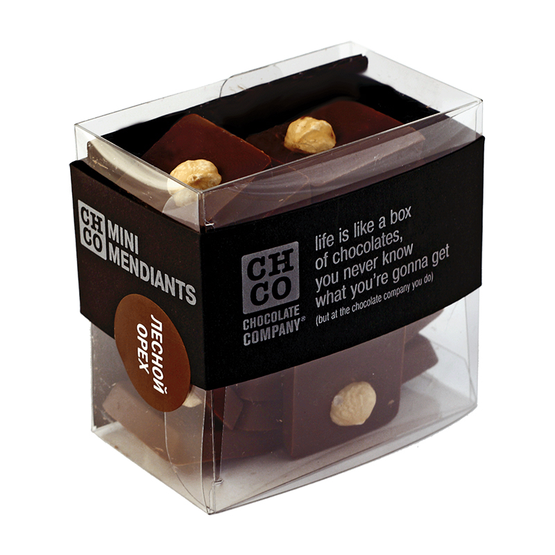Темный шоколад CHCO MINI MENDIANTS "Лесной орех", 150г