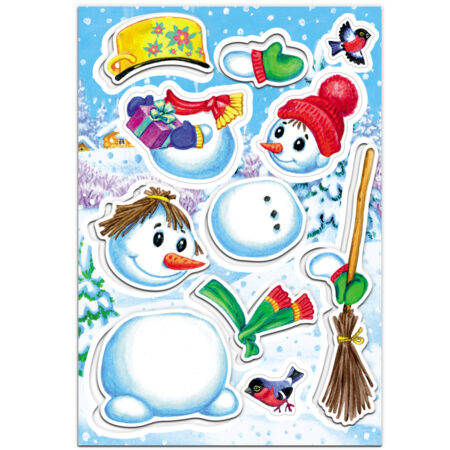 Магнит мягкий "Снеговичок"