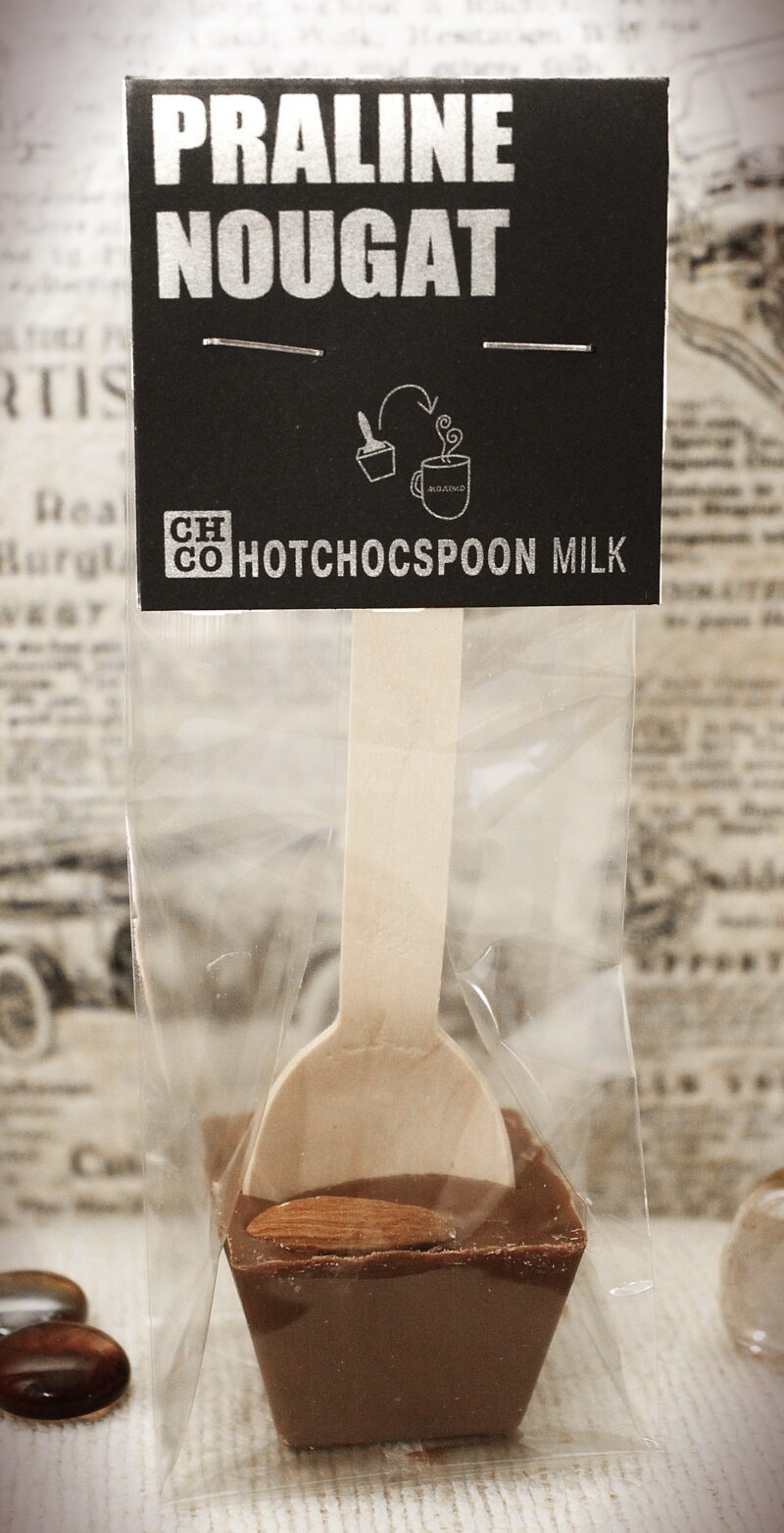Молочный шоколад на ложке CHCO HOTCHOCSPOON MILK  "Пралине Нуга", 50г