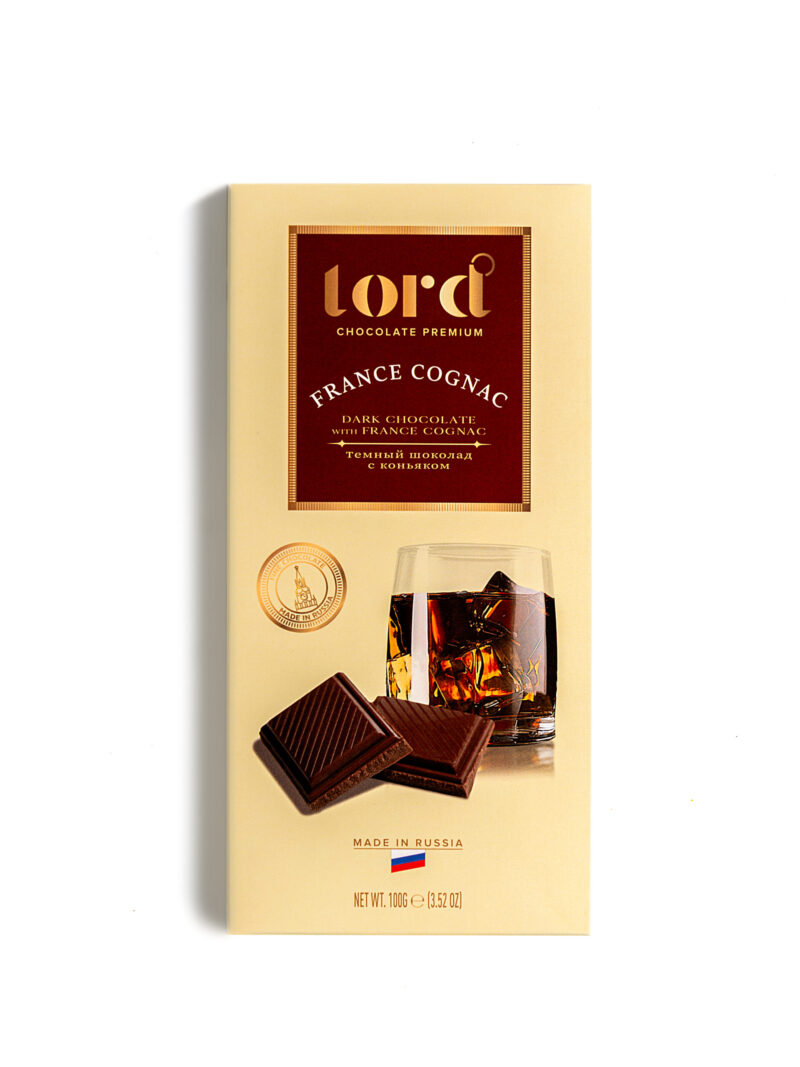 Горький шоколад со вкусом коньяка "Лорд"