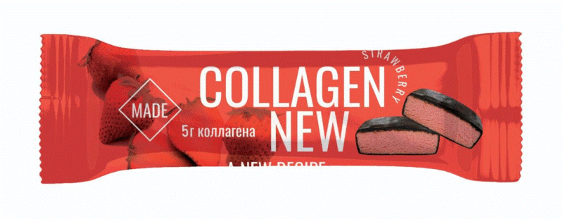 Батончик протеиновый MADE COLLAGEN.Клубника