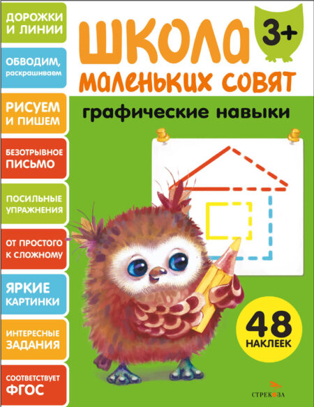 Графические навыки. Школа маленьких совят 3+