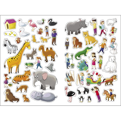 Зоопарк. Многоразовые наклейки для малышей